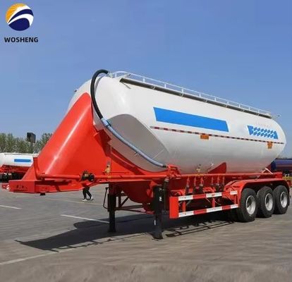 3 eixo 45 50 60 cbm Fly Ash Silo Cement Tanker Trailer com pressão de trabalho de 2,5 bar