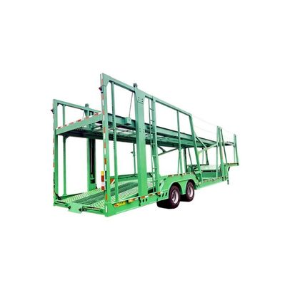 Transporte de automóveis de dois andares Semirreboque com rampa e dispositivo hidráulico para transporte de automóveis