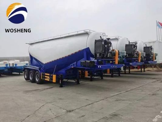 3 eixos 45-60cbm Cimento Tanker Semi-reboque com motor Diesel Deutz/Huafeng/Weichai