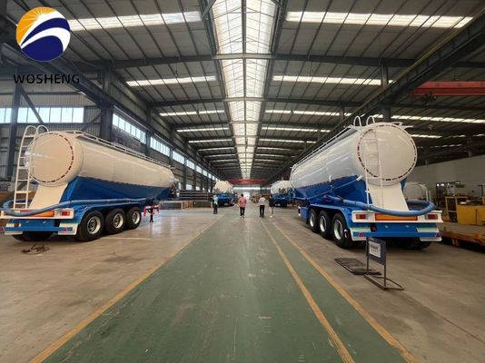3 eixos 45-60cbm Cimento Tanker Semi-reboque com motor Diesel Deutz/Huafeng/Weichai