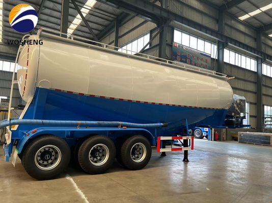 3 eixos 45-60cbm Cimento Tanker Semi-reboque com motor Diesel Deutz/Huafeng/Weichai