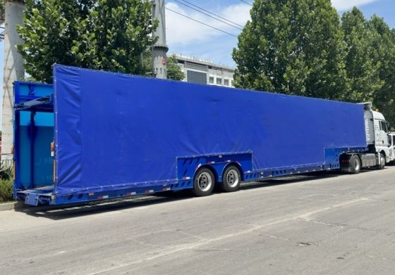 WS 2 eixos de carga com reboque para transporte de 6 veículos, com dimensões e suspensão de 16690x2700x3000 mm