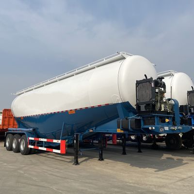 WOSHENG 50 toneladas camião a granel de aço de armazenamento silo pó seco cimento a granel camião-tanque reboque