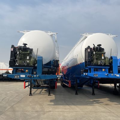 WOSHENG 50 toneladas camião a granel de aço de armazenamento silo pó seco cimento a granel camião-tanque reboque