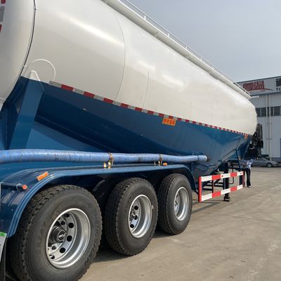 WOSHENG 50 toneladas camião a granel de aço de armazenamento silo pó seco cimento a granel camião-tanque reboque