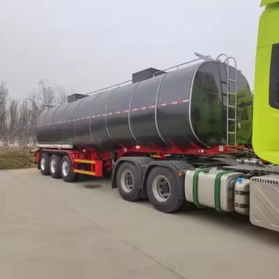 3 eixos inferiores de transporte de asfalto, betume, tanque, semi-reboque com reboque de camião aquecido