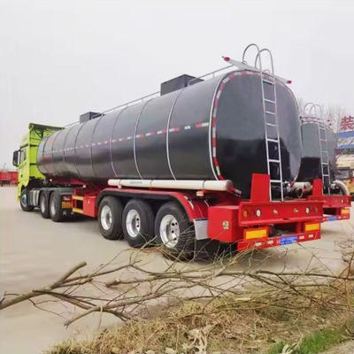3 eixos inferiores de transporte de asfalto, betume, tanque, semi-reboque com reboque de camião aquecido