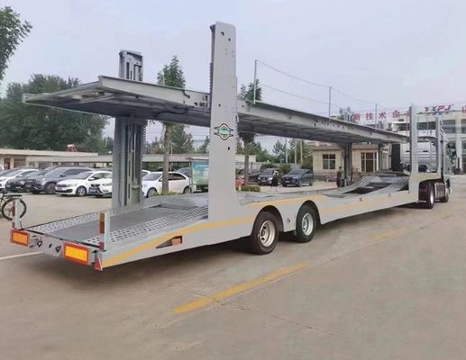2 eixos Reboque de transporte de veículos Reboque de transporte de veículos de dois pavimentos Semi-reboque com sistema de travagem ABS