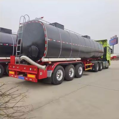3 eixos inferiores de transporte de asfalto, betume, tanque, semi-reboque com reboque de camião aquecido