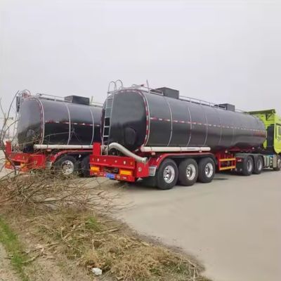 3 eixos inferiores de transporte de asfalto, betume, tanque, semi-reboque com reboque de camião aquecido