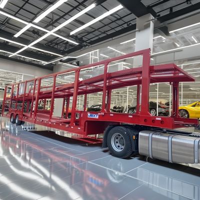 30000 kg Carga útil máxima Suspensão aérea Transporte de veículos de dois andares Semi-reboque para transporte