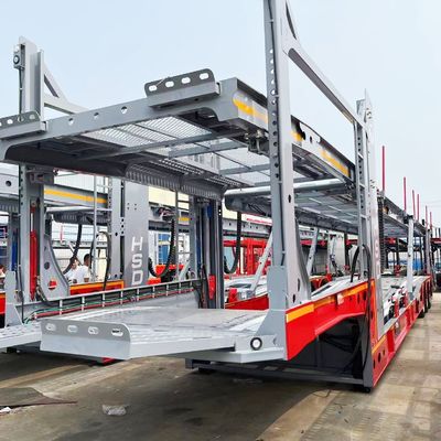 30000 kg Carga útil máxima Suspensão aérea Transporte de veículos de dois andares Semi-reboque para transporte