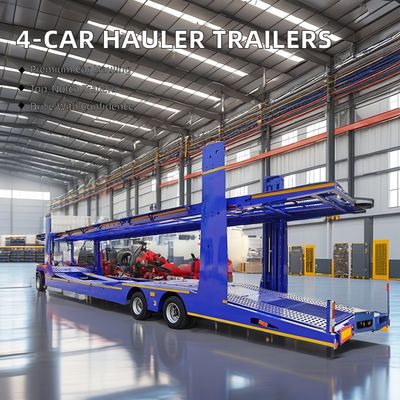 SUV de piso duplo de aço e semi-reboque de transporte de veículos para 5-7 locais 8.00-16 Rim