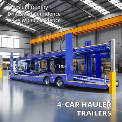 SUV de piso duplo de aço e semi-reboque de transporte de veículos para 5-7 locais 8.00-16 Rim