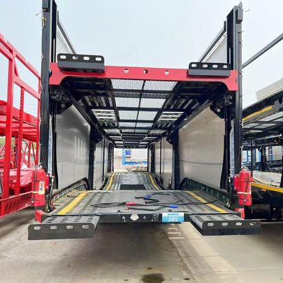Carregador de reboque de automóvel personalizável com mecanismo de elevação hidráulica e elevação manual