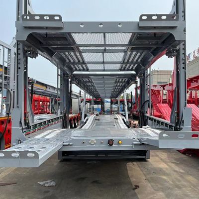 Tractor de transporte Remolque de dois andares Elevação hidráulica SUV Carro de transporte de caminhões Trailers