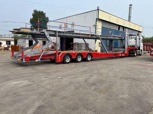 13/16 toneladas Fuwa/BPW eixos transportador de veículos semi-reboque para transporte de veículos e contentores