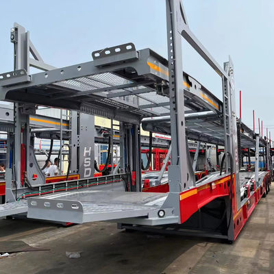 Veículos de transporte eficientemente com 2/3 eixos 6-10 unidades Car Carrier Trailer de direto